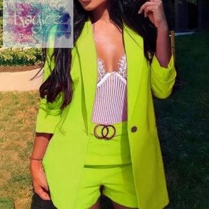 black blazer short set